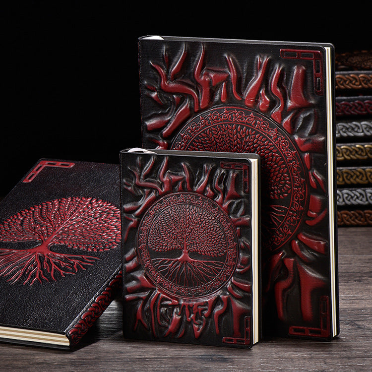 Tree of Life PU Leather Journal – A5/A6 Wireless Binding Notebook