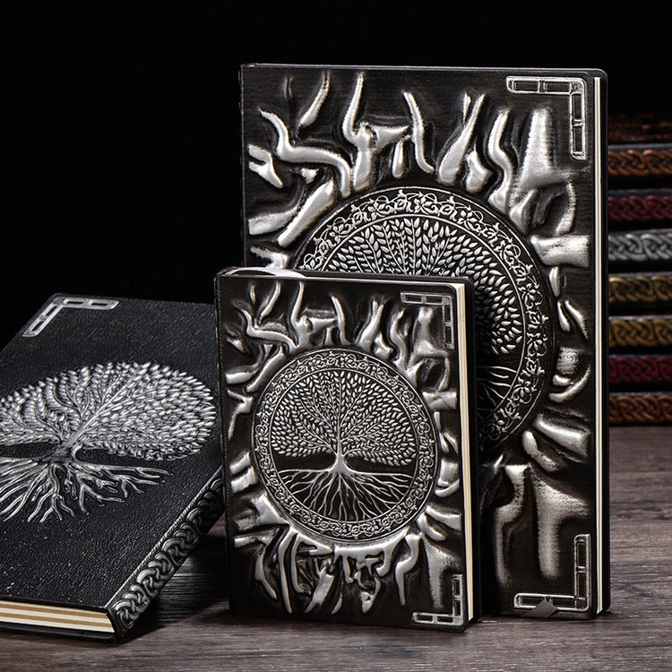 Tree of Life PU Leather Journal – A5/A6 Wireless Binding Notebook
