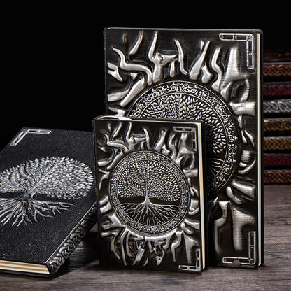 Tree of Life PU Leather Journal – A5/A6 Wireless Binding Notebook